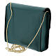 Bolso para patena 10x12 de verdadero cuero verde s2