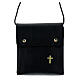 Rectangular paten bag 13x12cm black leather s1
