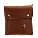 Rectangular paten bag 13x12cm brown leather s1