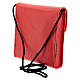 Rectangular paten burse 5x4 1/2 in real red leather s2