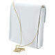 Rectangular paten bag 13x12 cm real white leather s2