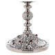 Calice e pisside con rose e nodo barocco ottone dorato 24k s5