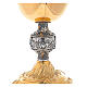 Concelebration chalice and ciborium with Last Supper node, 24K gold plated brass s2