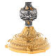 Concelebration chalice and ciborium with Last Supper node, 24K gold plated brass s6