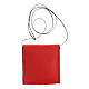 Paten bag real red leather 9x9 cm cross s3