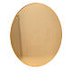 Patena incisa Alfa e Omega 16 cm ottone dorato 24k s1