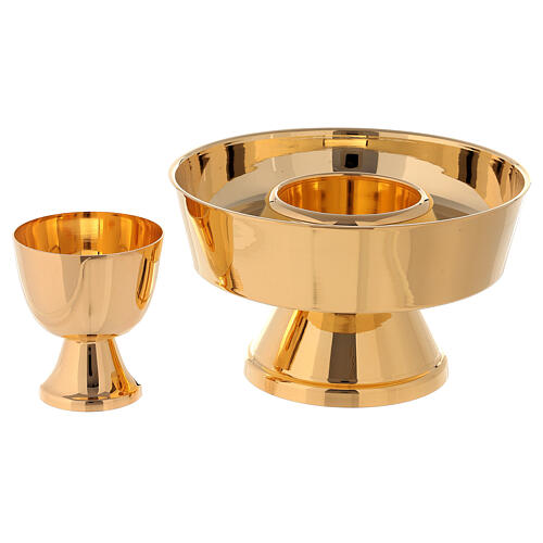 Intinction set of gold-plated brass 15 cm 3
