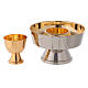 Ciborium in golden brass 24k two types convertible 15 cm s2