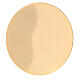 Patena liscia ottone dorato lucido 24k 12 cm s1