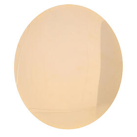 Golden plated brass paten, polished 21 cm