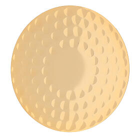 Hammared paten polished 24k gold plated brass 12 cm