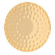 Patène martelée laiton doré brillant 24K 12 cm s1