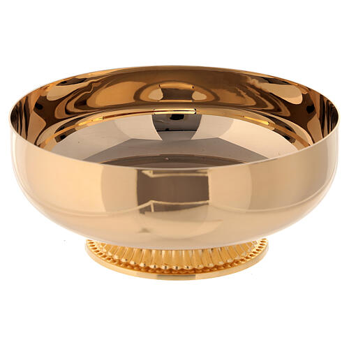 Paten with casted base 24K gold plated brass 14 cm 1