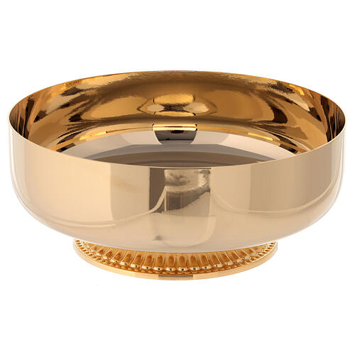 Bowl patn 16 cm polished 24k gold plated brass 1