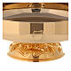 Bowl paten decorated on the base 24K gold plated brass 23 cm s2