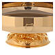 Offertory paten decorated golden brass 24k 23 cm s2