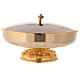 Ciborium 23 cm base with decoration 24K gold plated brass s1