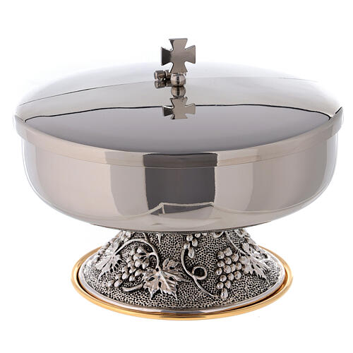 Ciborium with half opening lid silver-plated brass 16 cm 1