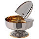 Ciborium with half opening lid silver-plated brass 16 cm s2