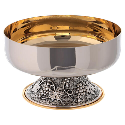 Ciborium with semi-opening lid in silver-plated brass 24k 16 cm 4
