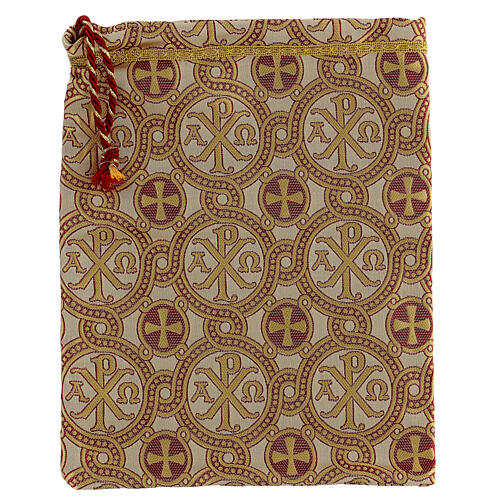 Sacchetto per calice broccato Alfa Omega 30x35x2 cm 2
