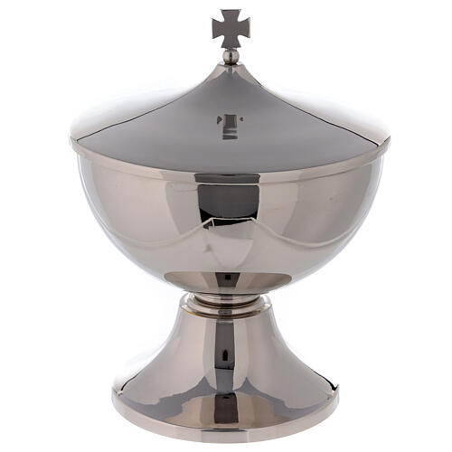 Ciborium two-species in two-tone brass, silver and gold 20 cm 5