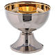 Ciborium two-species in two-tone brass, silver and gold 20 cm s1