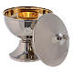Ciborium two-species in two-tone brass, silver and gold 20 cm s3