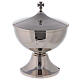 Ciborium two-species in two-tone brass, silver and gold 20 cm s5