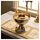 Ciborium two-species in two-tone brass, silver and gold 20 cm s2