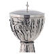 Molina chalice and ciborium with stylized Crucifixion, silver-plated brass s4