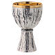 Molina chalice and ciborium with stylized Crucifixion, silver-plated brass s7