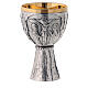 Chalice Ciborium Crucifixion Molina stylized silver-plated brass s3