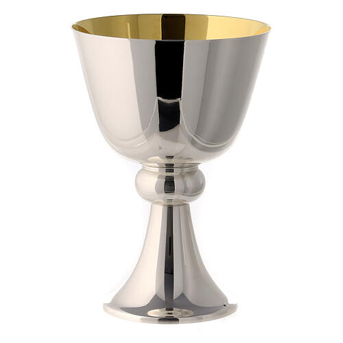 Chalice Molina polished silver plated brass with knot 1