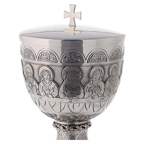 Molina ciborium with Last Supper and Evangelists, silver-plated brass 2
