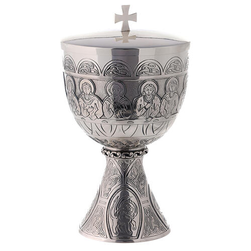 Molina ciborium with Last Supper and Evangelists, silver-plated brass 3