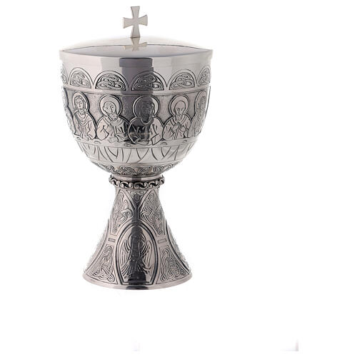 Molina ciborium with Last Supper and Evangelists, silver-plated brass 4