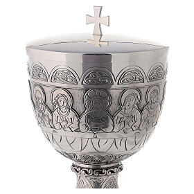 Ciborium Last Supper Evangelists Molina silver-plated brass