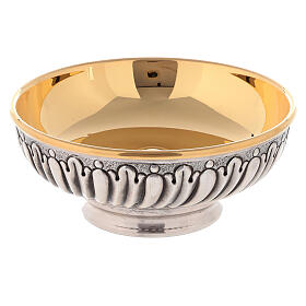Silver-plated paten, decorated sub-cup, 14 cm