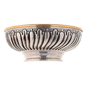 Silver-plated paten, decorated sub-cup, 14 cm