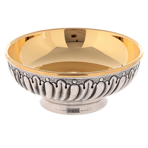 Silver-plated paten, decorated sub-cup, 14 cm 1