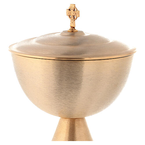 Chalice, ciborium, bowl paten and paten of gold plated brass, satin finish 6