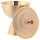 Chalice, pyx, paten, offertory paten with gold bath satin finishes s7