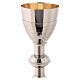 Chalice ciborium and paten, silver-plated brass, chiseled lines s3