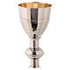Chalice, pyx, paten, silver-plated brass, chiseled lines s3