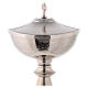 Chalice pyx paten silver-plated brass with interweaving decoration s6