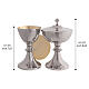 Chalice pyx paten silver-plated brass with interweaving decoration s4
