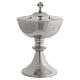 Chalice pyx paten silver-plated brass with interweaving decoration s12