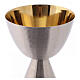 Calice pisside patena ottone argentato satinato moderno s6