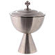 Calice pisside patena ottone argentato satinato moderno s8